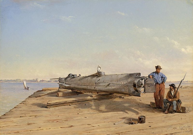 17 февраля 1864 года первое боевое применение подводной лодки