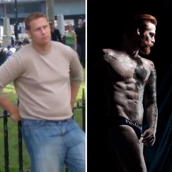 Снимок слева говорит сам за себя.  22 года, лишний вес, болезни, затворнический образ жизни