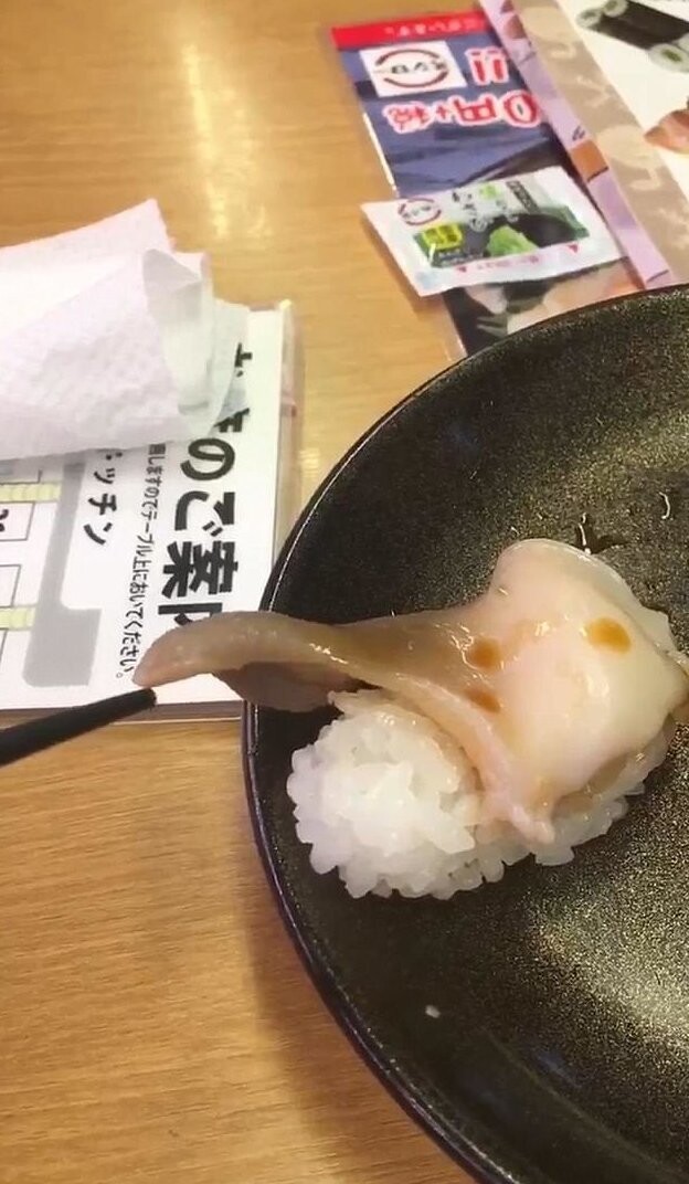 В Японии суши двигаются в тарелке и отвечают на касание