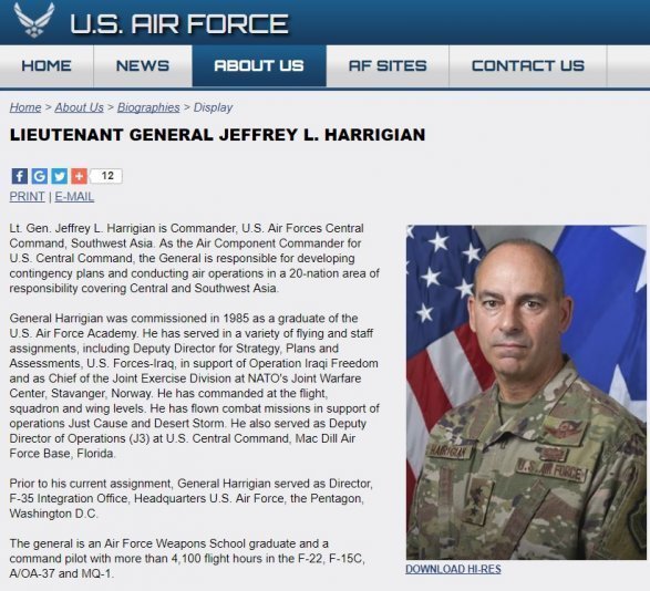 Генерал Джеффри Харригян (Jeffrey Harrigian) убил сотни россиян