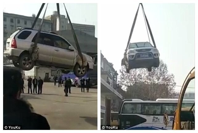 Как в Китае наказывают тех, кто паркуется как чудак