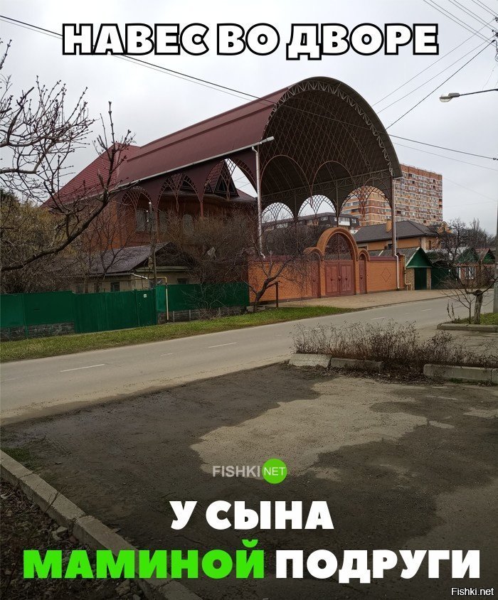 Навес у сына маминой подруги