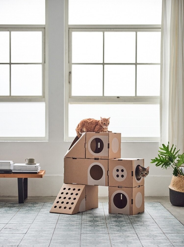 Создатели домиков, тайваньская компания A Cat Thing, уверены, что такой домик за счёт своей простоты и удобства придется по душе даже самым взыскательным хозяевам (и самым привередливым котам)