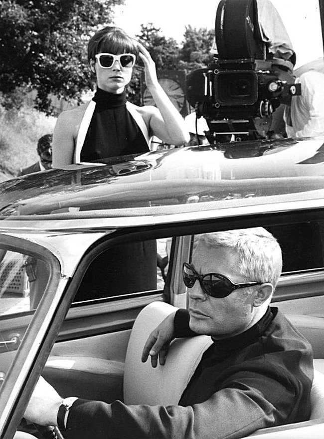 Марчелло Мастроянни и Эльза Мартинелли на съемочной площадке фильма 10 ЖЕРТВА  «La Decima Vittima» 1965.