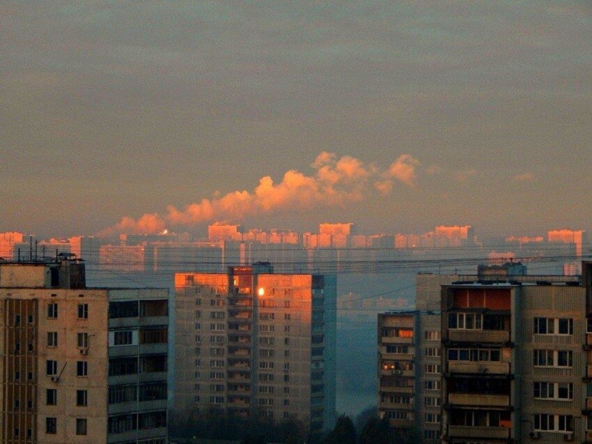 Закат над городом