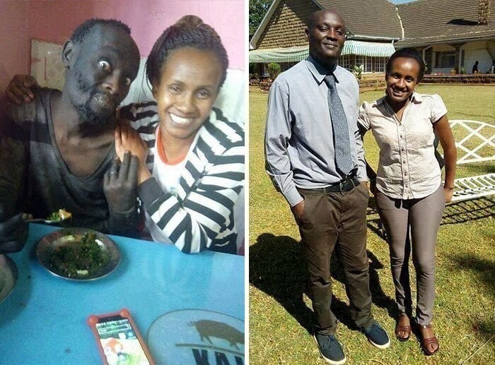 Жительница Кении узнала в бездомном наркомане своего друга детства и помогла ему вернуться к нормальной жизни
