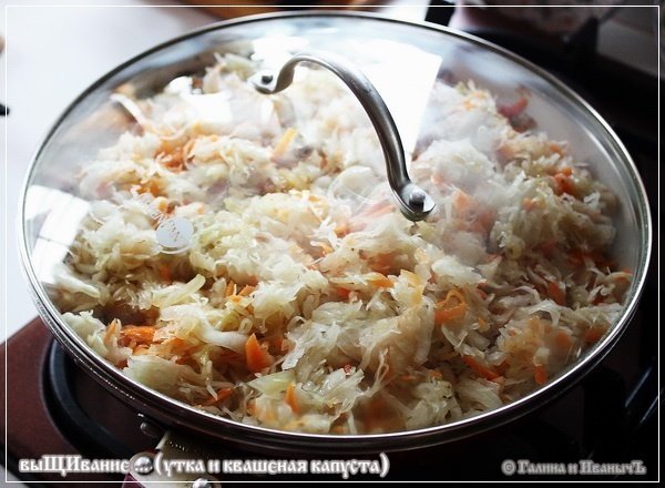 Щи из квашеной капусты с уткой