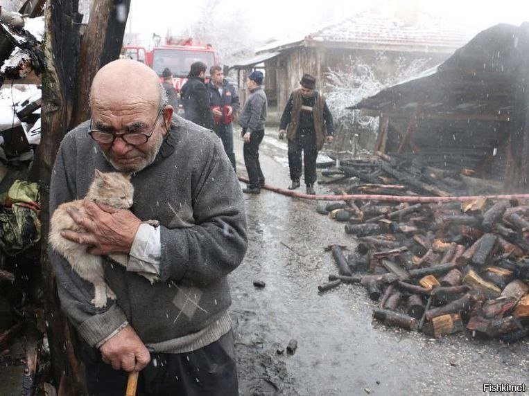 Али Меше, 83-летний житель провинции Орду, потерял на пожаре все — дом, имуще...