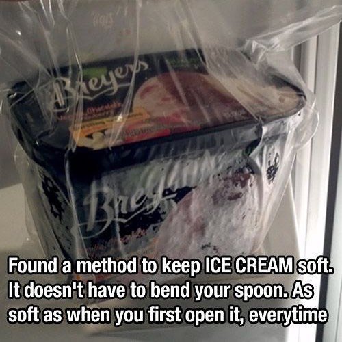 14. Мороженое в вакуумном пакетике — всегда мягкое мороженое!