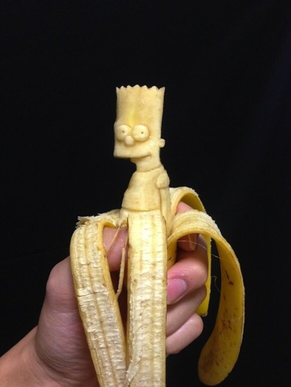 Художественная резьба на бананах