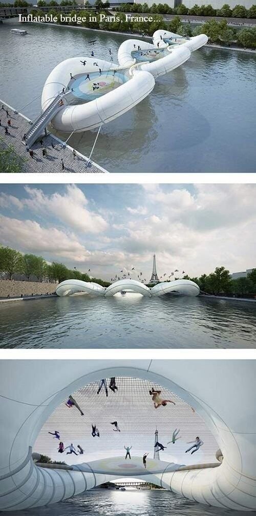 А это мечтатели в Париже решили сделать такой мост