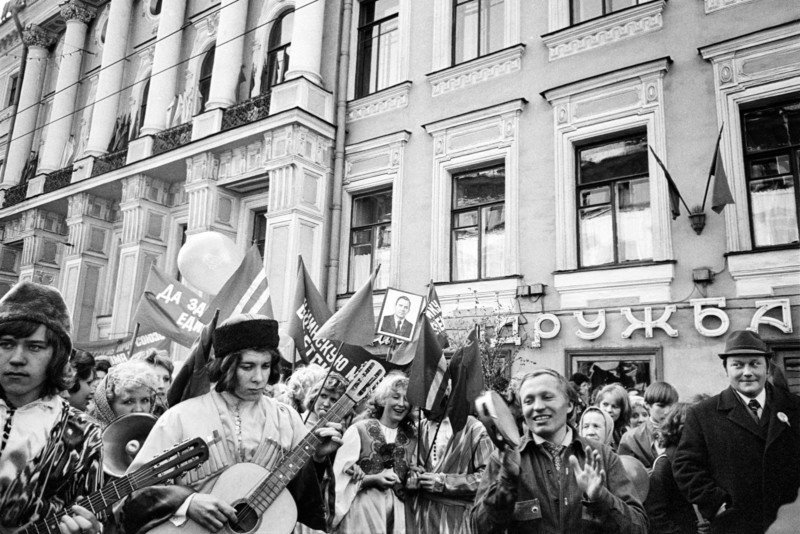 Коммунистическая демонстрация в Ленинграде