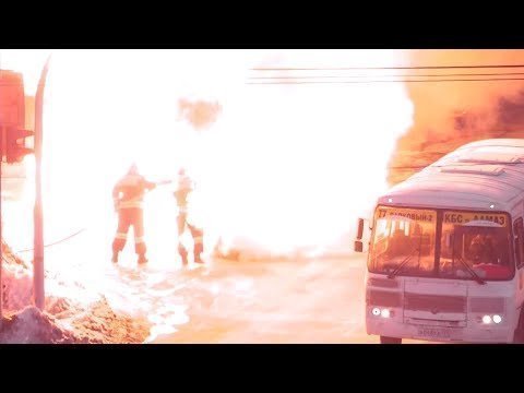 Пожар и взрыв машины с газовым баллоном - Челябинск 