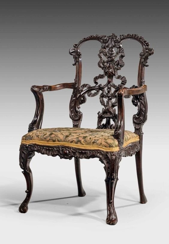 19 век, стул великого английского мастера Томаса Чиппендейла
