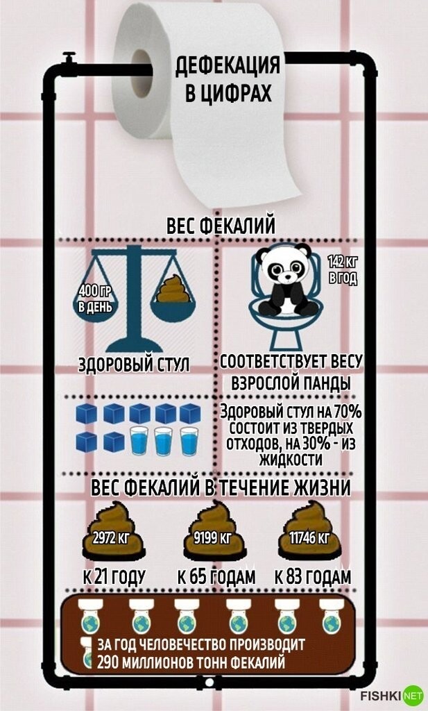Ученые выяснили, сколько в человеке дерьма