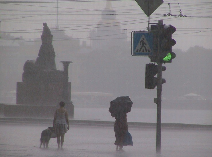 Ленинград. Дождь на Неве