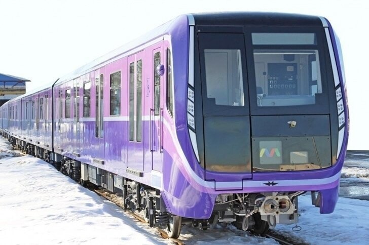 Первый поезд метро модели 81-765/766 для Баку