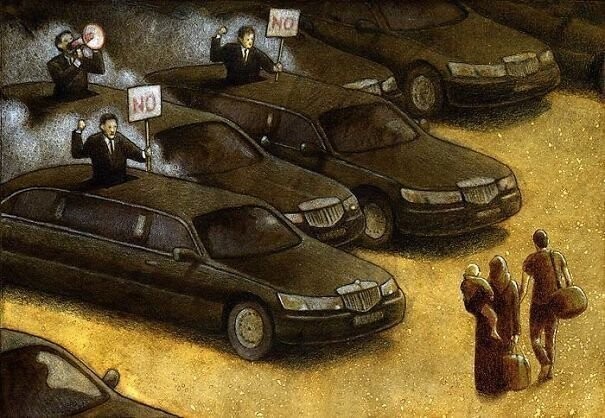 Реалистические иллюстрации Поля Кучиньски показывают, что не так с современным обществом