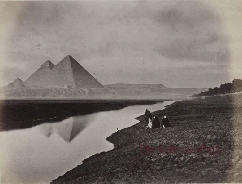 Вид на пирамиды, Гиза, Египет, 1884 год