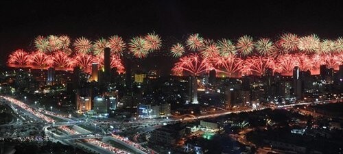 Фейерверк в честь Дня конституции Кувейта, 2012