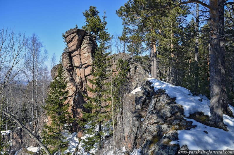 Откликные скалы заповедника Столбы