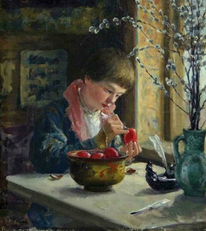 Милорадович Сергей Дмитриевич - Приготовление к Пасхе (1910)