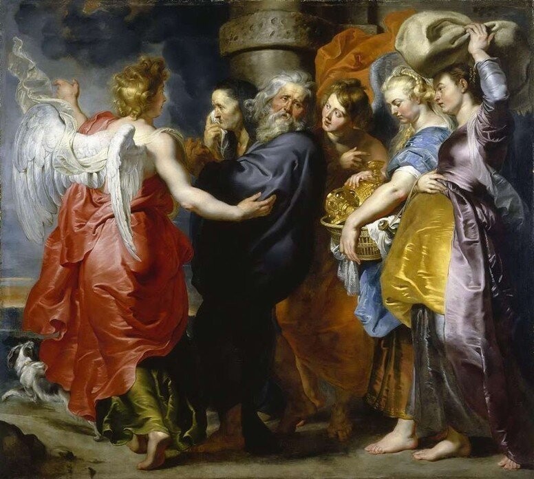 Питер Пауль Рубенс (1577-1640) _Лот с дочерьми. покидающие Содом