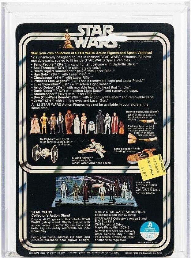 Предыдущий рекорд среди фигурок "Звездных войн" принадлежит Бобе Фетту - модель персонажа была куплена в 2016 году за 36000 долларов