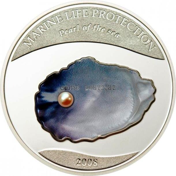 Монета с пресноводной жемчужиной, республика Палау