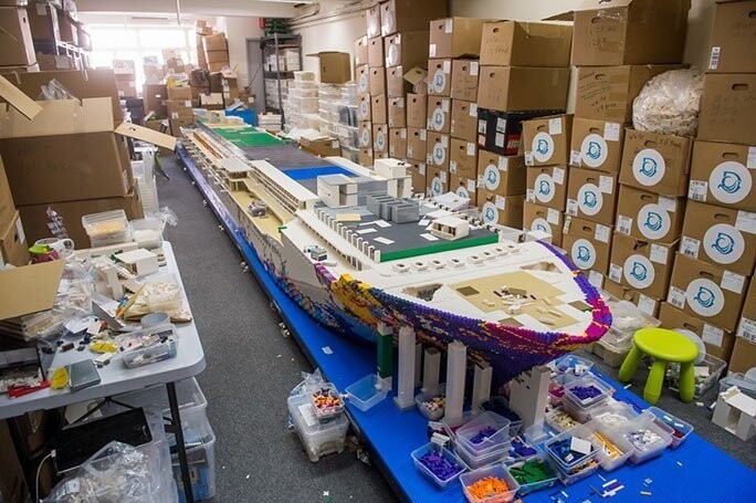 На создание самого большого в мире корабля из «LEGO» ушло более 2,5 миллионов деталей