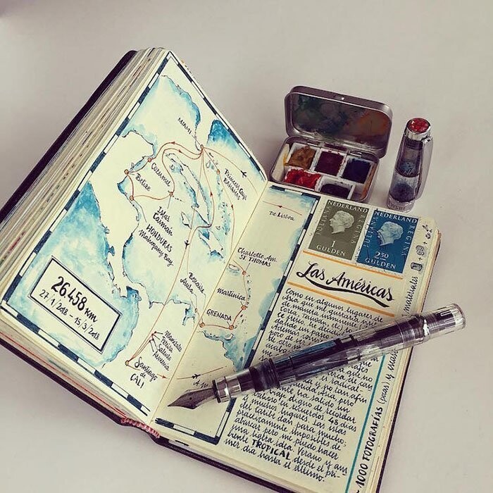 Как выглядят записные книжки художника-путешественника