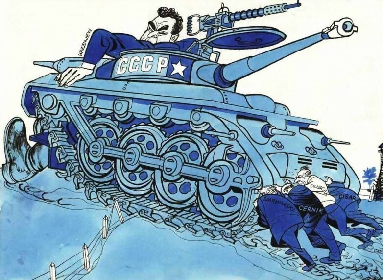 Карикатуры на Брежнева и советских руководителей в иностранной прессе