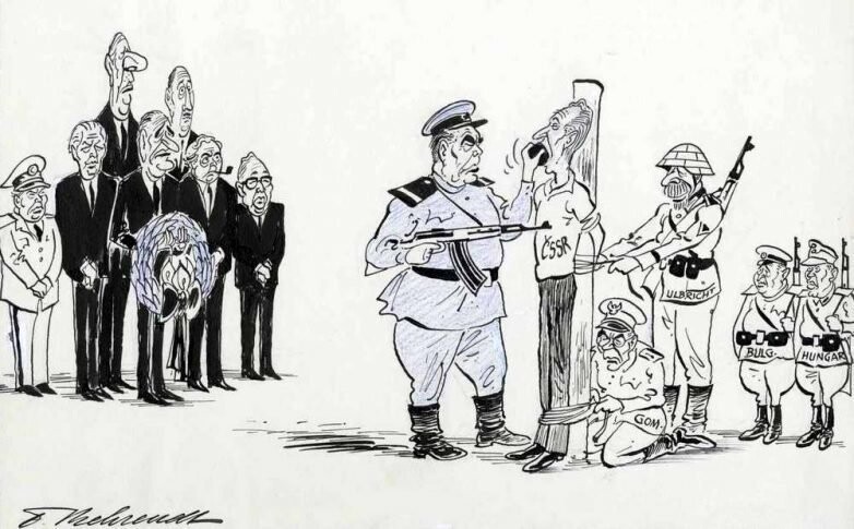 Карикатуры на Брежнева и советских руководителей в иностранной прессе
