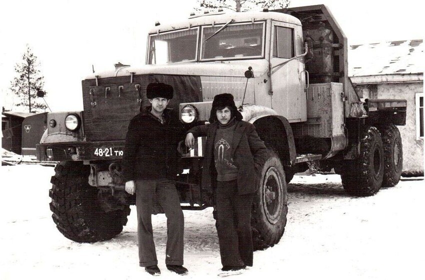 Трудяга КрАЗ из автобазы треста «Уренгойтрубопроводстрой» — 80-е годы.