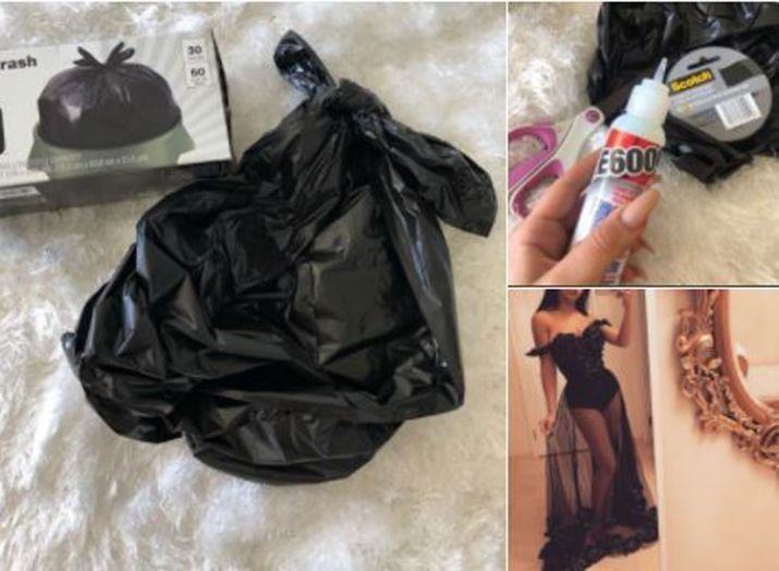 В пику злопыхателям школьница сделала на выпускной платье из мусорных пакетов