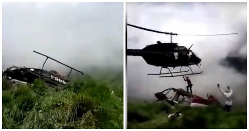 Лопасти вертолета разрубили инженера-спасателя: видео
