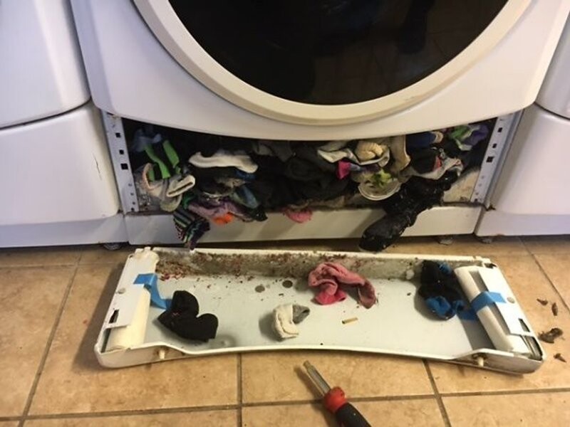Тайна раскрыта: вот куда пропадают носки в стиральной машине