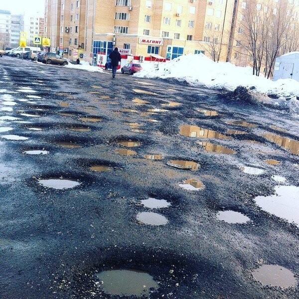 Дороги Самары - самые пористые дороги России