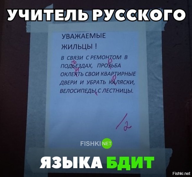 Учить русского бдит