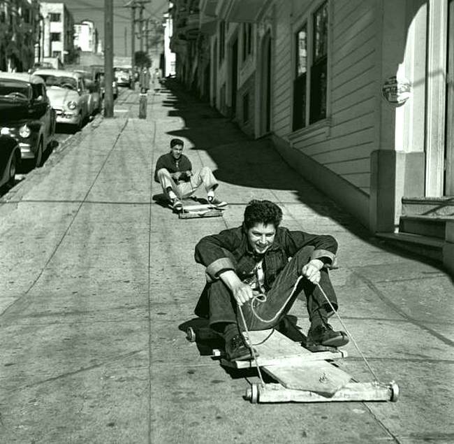 Самокатчики. 1952. Сан-Франциско, США.