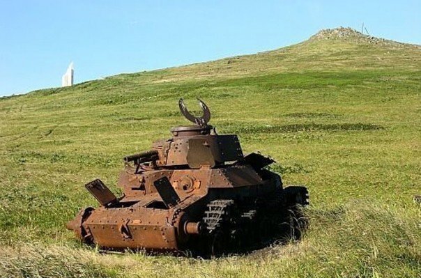 Японский средний танк "Чи-Ха" на острове Шумшу в наши дни.