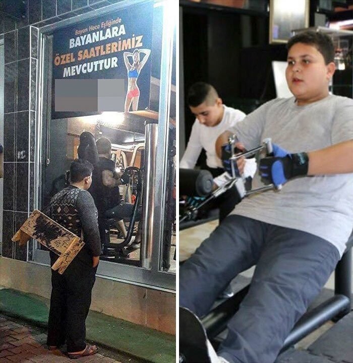 26. Эта история стала вирусной в турецких соцсетях. 12-летний сирийский беженец, работающий чистильщиком обуви, долго смотрел в окно фитнес-клуба. После этого владелец клуба разыскал мальчика и подарил ему пожизненный абонемент на тренировки.