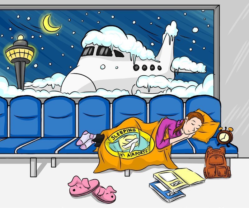 Про спящих в аэропорту: полезности и байки