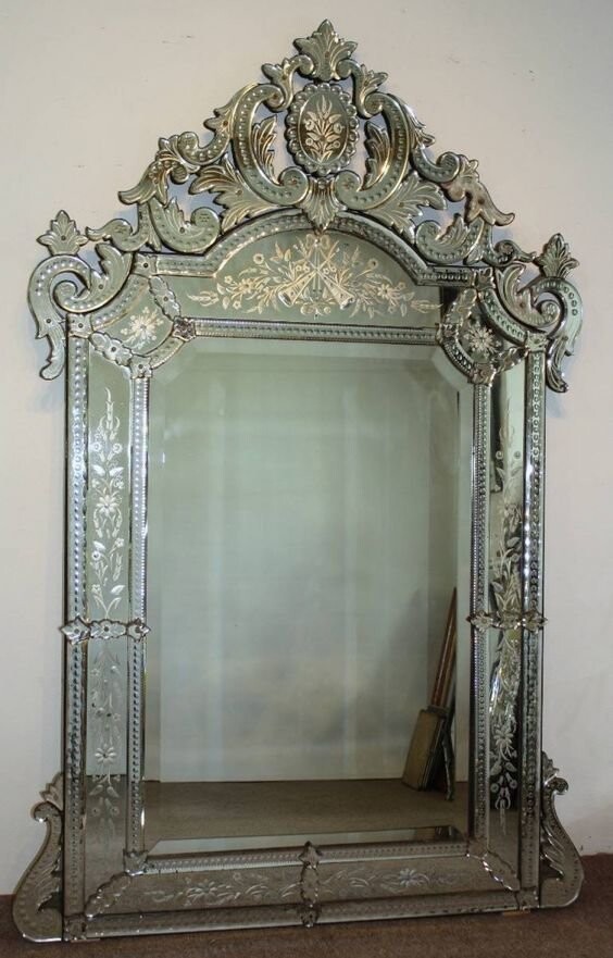 Венецианское зеркало, полностью стеклянное, 18 век