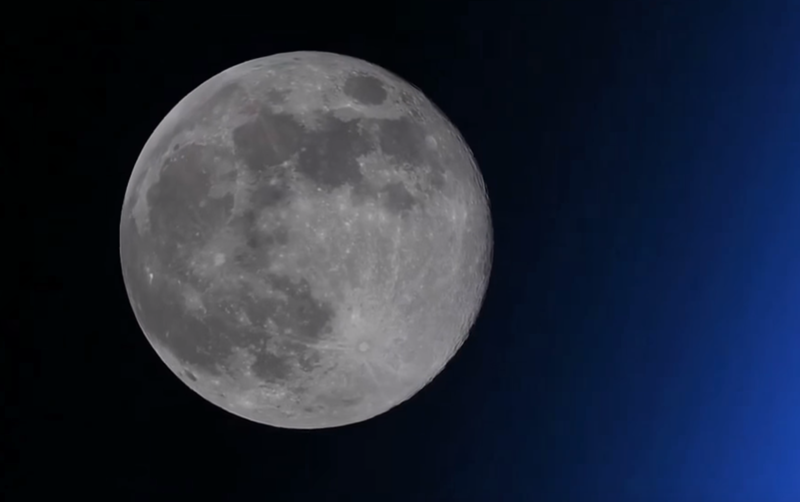 Как Луна заходит за горизонт – взгляд из космоса