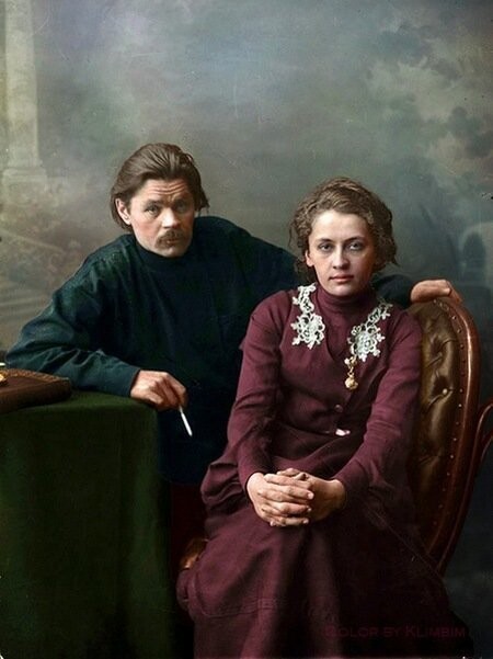 Максим Горький с женой Екатериной Пешковой.