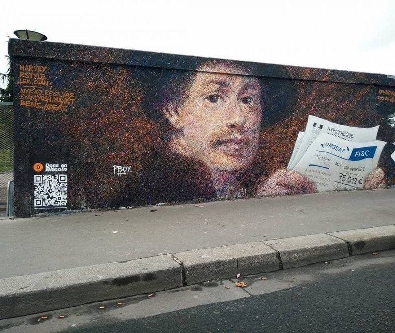 Уличный художник заработал 1000 долларов, добавив к своим граффити одну хитрую деталь