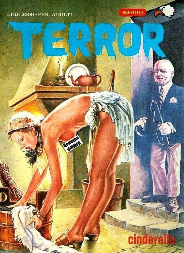 Винтажные рисованные журнальные красотки прошлого журнала ужасов "Terror"
