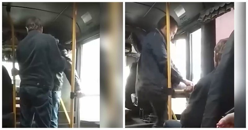 Водитель автобуса вытолкал пассажира из-за грязной одежды: видео