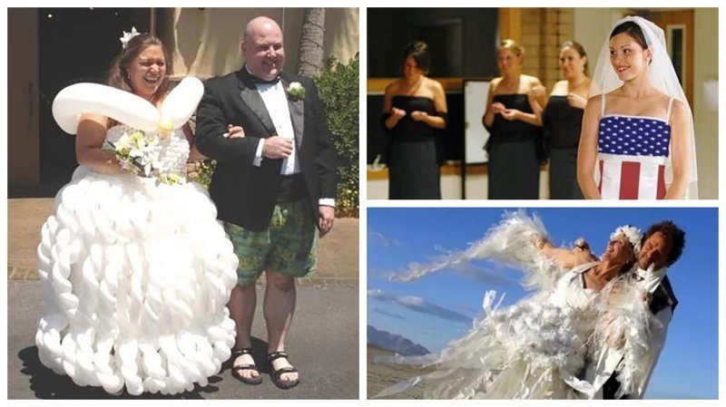 20 откровенно нелепых свадебных платьев
